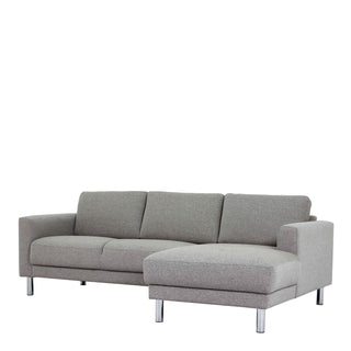 Cleveland Chaiselongue Sofa (RH) in Nova Light Grey - Giant Lobelia