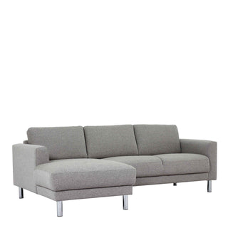 Cleveland Chaiselongue Sofa (LH) in Nova Light Grey - Giant Lobelia