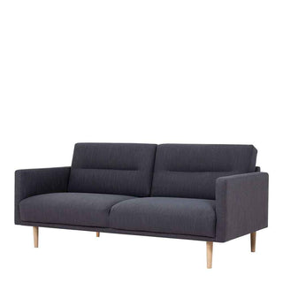 Larvik 2.5 Seater Sofa - Anthracite, Oak Legs - Giant Lobelia