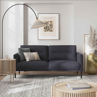 Larvik 2.5 Seater Sofa - Anthracite, Black Legs - Giant Lobelia