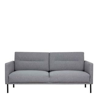 Larvik 2.5 Seater Sofa - Grey, Black Legs - Giant Lobelia