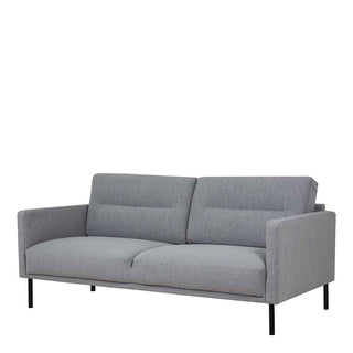 Larvik 2.5 Seater Sofa - Grey, Black Legs - Giant Lobelia