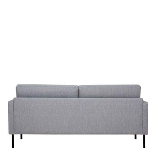 Larvik 2.5 Seater Sofa - Grey, Black Legs - Giant Lobelia