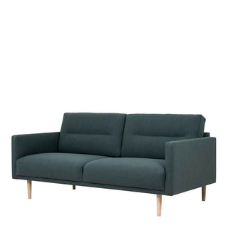 Larvik 2.5 Seater Sofa - Dark Green, Oak Legs - Giant Lobelia