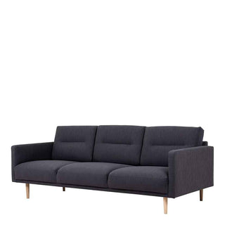 Larvik 3 Seater Sofa - Anthracite, Oak Legs - Giant Lobelia