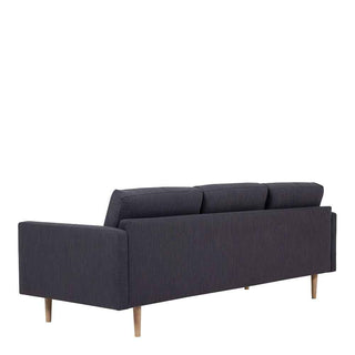 Larvik 3 Seater Sofa - Anthracite, Oak Legs - Giant Lobelia