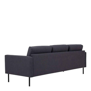 Larvik 3 Seater Sofa - Anthracite, Black Legs - Giant Lobelia