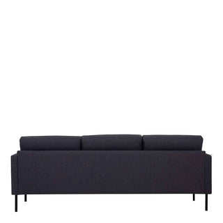 Larvik 3 Seater Sofa - Anthracite, Black Legs - Giant Lobelia