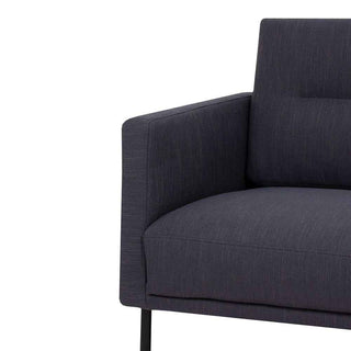 Larvik 3 Seater Sofa - Anthracite, Black Legs - Giant Lobelia