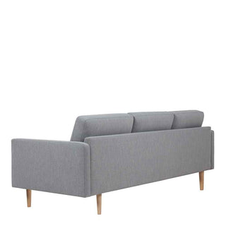 Larvik 3 Seater Sofa - Grey, Oak Legs - Giant Lobelia