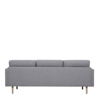 Larvik 3 Seater Sofa - Grey, Oak Legs - Giant Lobelia