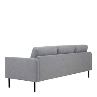 Larvik 3 Seater Sofa - Grey, Black Legs - Giant Lobelia