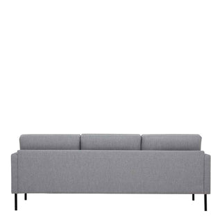 Larvik 3 Seater Sofa - Grey, Black Legs - Giant Lobelia