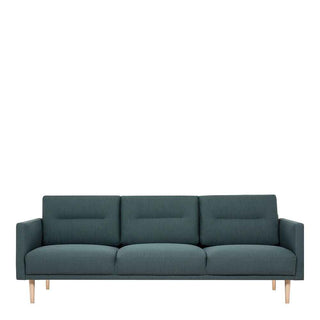 Larvik 3 Seater Sofa - Dark Green, Oak Legs - Giant Lobelia