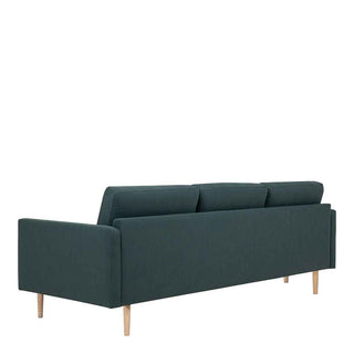 Larvik 3 Seater Sofa - Dark Green, Oak Legs - Giant Lobelia