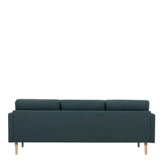 Larvik 3 Seater Sofa - Dark Green, Oak Legs - Giant Lobelia