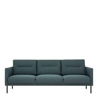 Larvik 3 Seater Sofa - Dark Green, Black Legs - Giant Lobelia