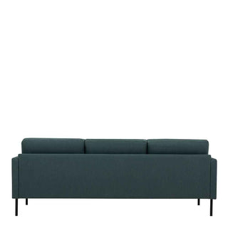 Larvik 3 Seater Sofa - Dark Green, Black Legs - Giant Lobelia