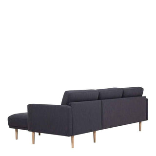 Larvik Chaiselongue Sofa (RH) - Antracit, Oak Legs - Giant Lobelia