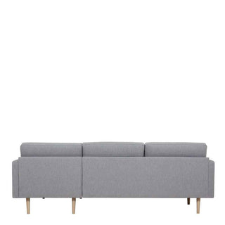 Larvik Chaiselongue Sofa (RH) - Grey, Oak Legs - Giant Lobelia