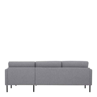 Larvik Chaiselongue Sofa (RH) - Grey, Black Legs - Giant Lobelia