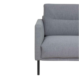 Larvik Chaiselongue Sofa (RH) - Grey, Black Legs - Giant Lobelia