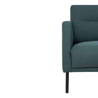 Larvik Chaiselongue Sofa (RH) - Dark Green, Black Legs - Giant Lobelia