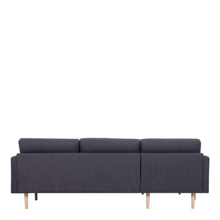 Larvik Chaiselongue Sofa (LH) - Anthracite, Oak Legs - Giant Lobelia