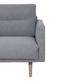 Larvik Chaiselongue Sofa (LH) - Grey, Oak Legs - Giant Lobelia