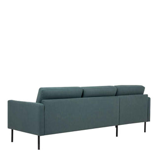 Larvik Chaiselongue Sofa (LH) - Dark Green, Black Legs - Giant Lobelia