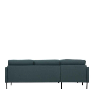 Larvik Chaiselongue Sofa (LH) - Dark Green, Black Legs - Giant Lobelia