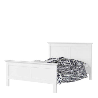 Paris Double Bed (140 x 200) in White - Giant Lobelia