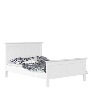 Paris Double Bed (140 x 200) in White - Giant Lobelia