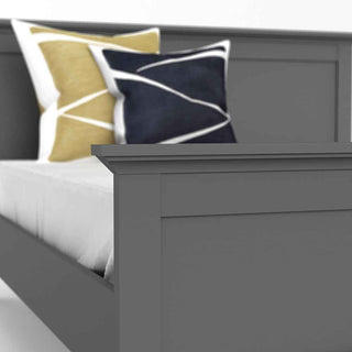 Paris Single Bed (90 x 200) in Matt Grey - Giant Lobelia