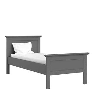 Paris Single Bed (90 x 200) in Matt Grey - Giant Lobelia