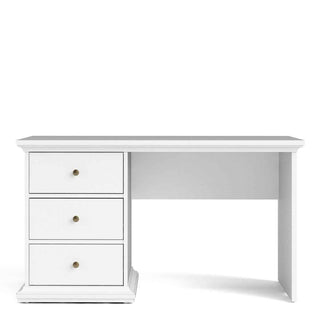 Paris Desk in White - Giant Lobelia