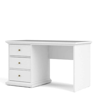 Paris Desk in White - Giant Lobelia