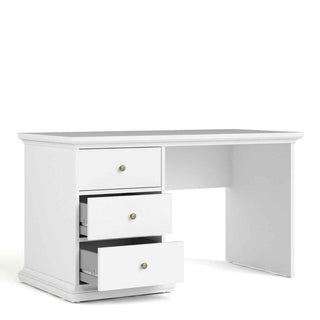 Paris Desk in White - Giant Lobelia