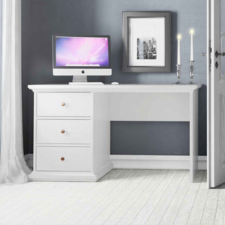 Paris Desk in White - Giant Lobelia