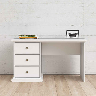 Paris Desk in White - Giant Lobelia