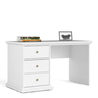 Paris Desk in White - Giant Lobelia