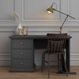 Paris Desk in Matt Grey - Giant Lobelia