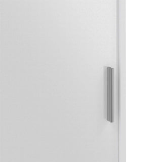 Naia Wardrobe with 1 Sliding Door 1 Door 3 Drawers in White High Gloss - Giant Lobelia