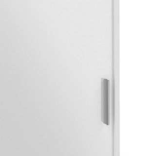 Naia Wardrobe with 2 Sliding Doors 1 Door 3 Drawers in White High Gloss - Giant Lobelia