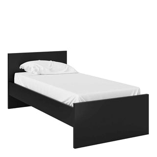 Naia Single Bed 3ft (90 x 190) in Black Matt - Giant Lobelia