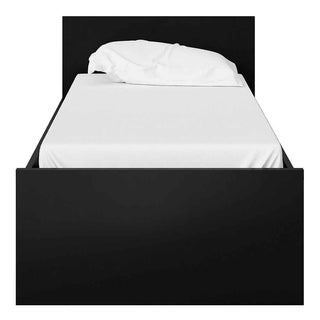 Naia Single Bed 3ft (90 x 190) in Black Matt - Giant Lobelia