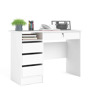 Function Plus 4 Drawer Desk Handleless Drawer in White - Giant Lobelia