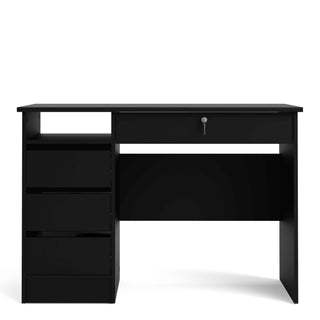 Function Plus 4 Drawer Desk Handleless Drawer in Black - Giant Lobelia