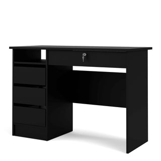 Function Plus 4 Drawer Desk Handleless Drawer in Black - Giant Lobelia