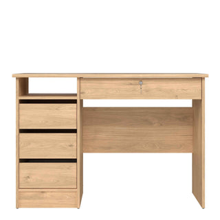 Function Plus 4 Drawer Desk Handleless Drawer in Jackson Hickory Oak - Giant Lobelia